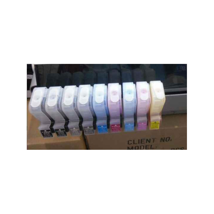 Pro3800/3880/3850: 9 cartouches rechargeables 280 mlsans puce pour Epson 
