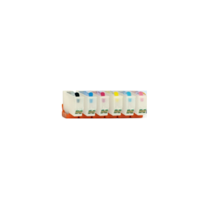 T0481-486: cartouches vides rechargeables avec puces autoreset