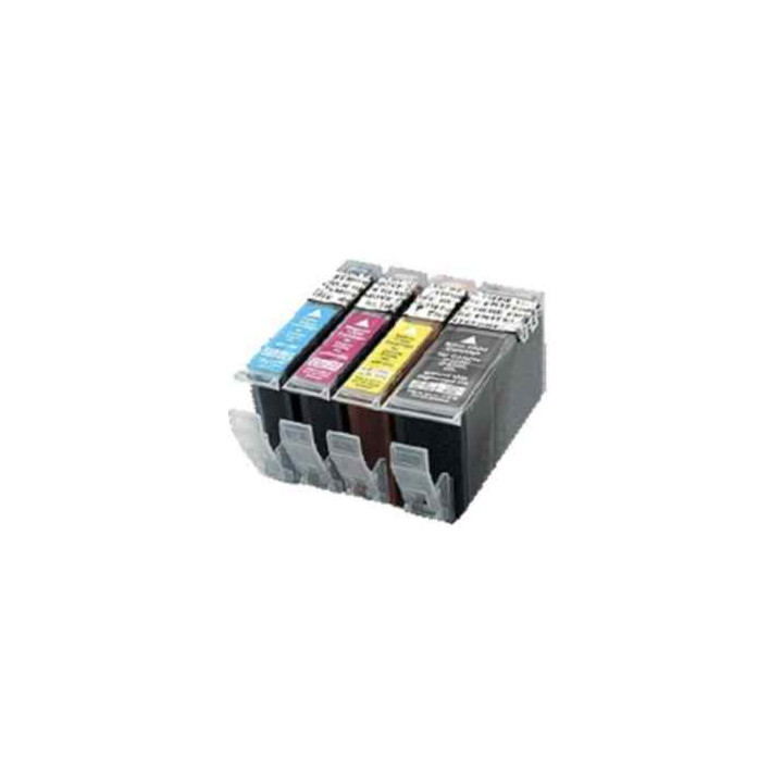 PGI-5bk/CLI8: 4 compatible cartridges for Canon. WITH chip