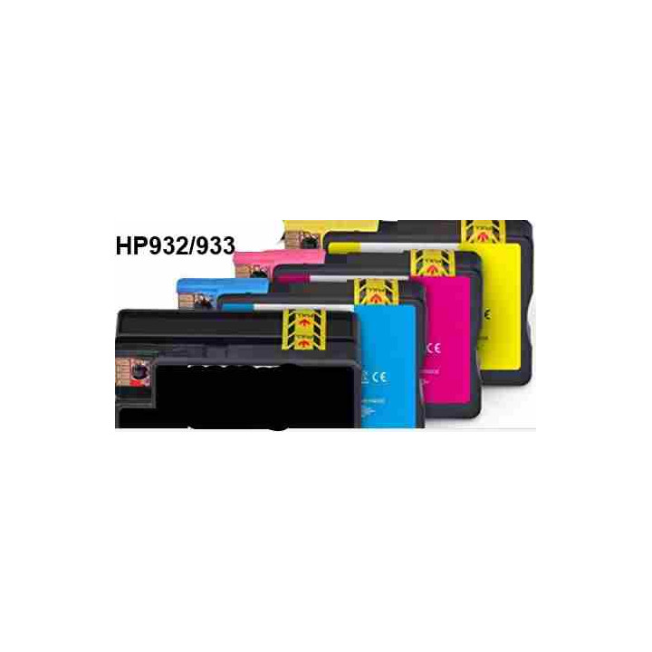 HP 932: 4 empty refillable cartridges with chips