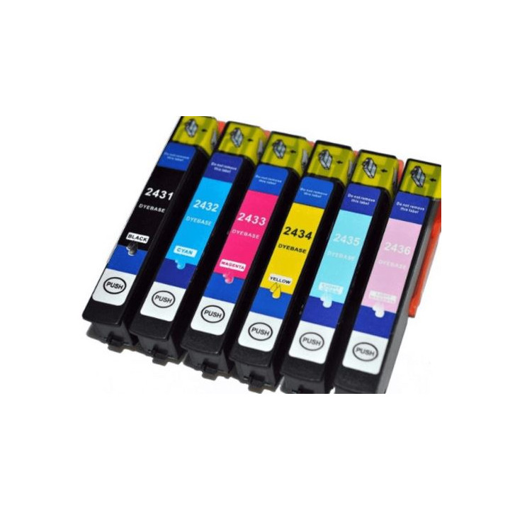 6 T24 compatible cartridges for Epson XP 750