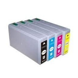 T7011 à T7014: 4 cartouches compatibles pleines