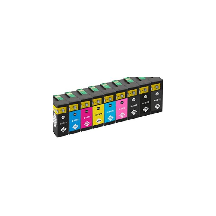T1571 à 1579: 9 cartouches compatibles Epson