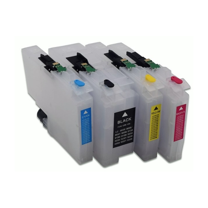 LC3239XL: 4 cartouches rechargeables + puces programmables