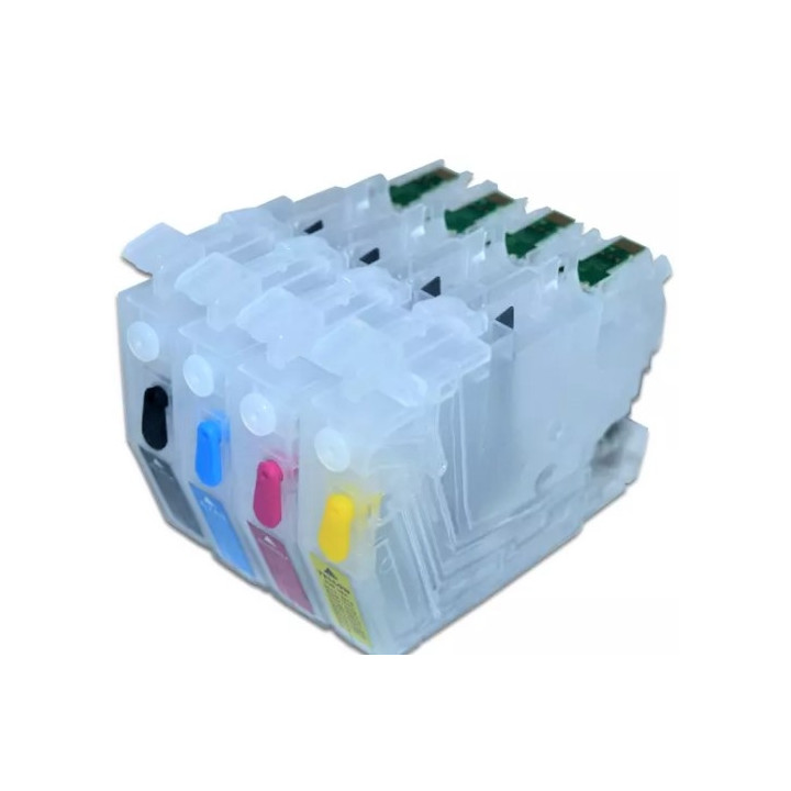 LC 3211-3213: 4 rechargeable cartridges with chips to reset