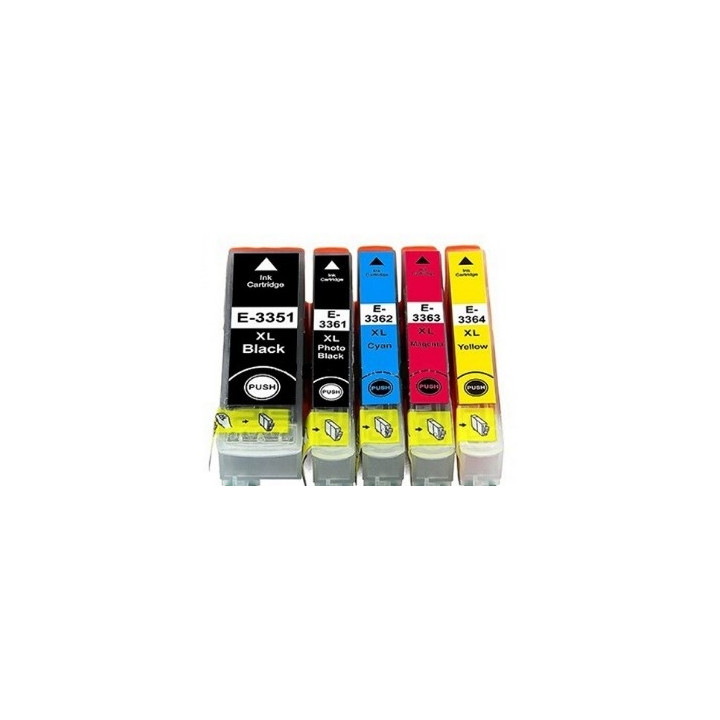 T3351xl: 5 full cartridges for Epson