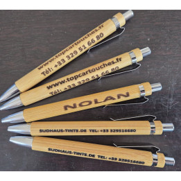 Stylo en bois personnalisé gravé - cadeau d'entreprise écologique