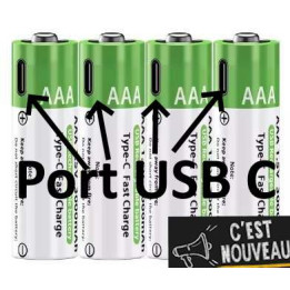 piles rechargeables AAA par port USB