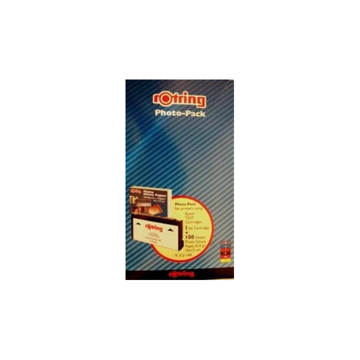 Cartouche compatible pour Epson T5570, 6 couleurs + 100 cartes photo